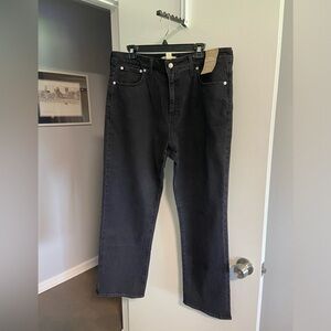 NWT Madewell Black Curvy 90s Straight Leg Jeans, Women’s, Size 33